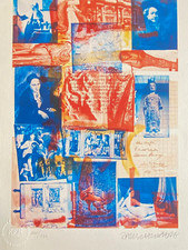 Robert rauschenberg litografia usato  Roma