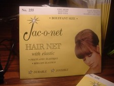 Rede de cabelo Jac-o-net nº. Malha fina 255 com elástico marrom escuro 3 deles comprar usado  Enviando para Brazil