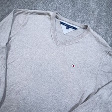 Suéter masculino Tommy Hilfiger 2XL cinza malha clássico gola V pulôver manga longa comprar usado  Enviando para Brazil