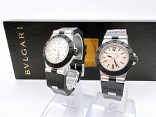 Usado, [Quase em perfeito estado] BVLGARI alumínio AL32A Al32A conjunto mostrador branco relógio unissex quartzo comprar usado  Enviando para Brazil