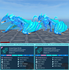 Par Top Stat Lightning Wyvern - Azure e Ciano - Ark Ascended Crossplay PVE comprar usado  Enviando para Brazil