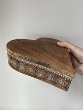 storage wooden box heart for sale  CHEADLE