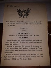 Regio decreto 1884 usato  Italia