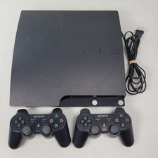 Console Sony PlayStation 3 PS3 Slim CECH-2001B com cabos de controle testados! comprar usado  Enviando para Brazil