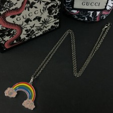Colar Pingente GUCCI Ghost Rainbow Prata 925/8BD0163, usado comprar usado  Enviando para Brazil