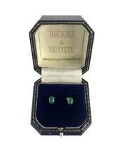 Emerald earrings 9ct for sale  LIVERPOOL