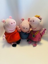 Zestaw 3 oryginalnych pluszowych figurek Świnka Peppa / Peppa Wutz GeorgePeppa Plusz na sprzedaż  Wysyłka do Poland