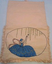 Peach silk embroidered for sale  STAFFORD