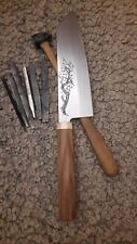 Nóż kuchenny Santoku 180mm hand engraved recznie grawerowany hand made sakura na sprzedaż  PL