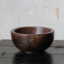 Antiga tigela de madeira virada em árvore, final do século XIX, bela pátina, usado comprar usado  Enviando para Brazil