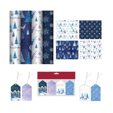 Blue christmas wrapping for sale  ALCESTER