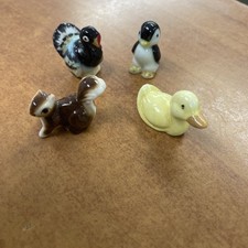 Lote miniatura vintage Bug House de 4 porcelana óssea do Japão esquilo pato pinguim peru comprar usado  Enviando para Brazil