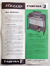Farfisa catalogo prezziario usato  Italia