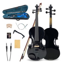 Acessórios para violino elétrico 4 cordas madeira maciça ébano acessórios para violino preto, usado comprar usado  Enviando para Brazil