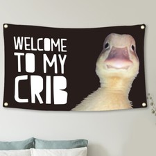 Tapiz divertido Welcome To My Crib 2X3/3X5 pies para decoración de dormitorio universitario segunda mano  Embacar hacia Mexico