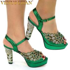 Sapatos femininos sexy salto alto festa stiletto casamento cor verde comprar usado  Enviando para Brazil