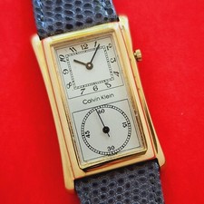 Calvin Klein Doctors Tank Watch mostrador duplo XL segundos Emerich Meerson para reparo comprar usado  Enviando para Brazil