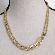 Collar Figaro Chain Complementef By Two Clear Rhinestone Chains tono dorado, usado segunda mano  Embacar hacia Argentina