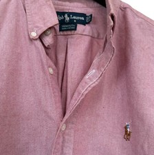 Camisa masculina Ralph Lauren original rosa Yarmouth Oxford algodão botão para baixo 15/34 comprar usado  Enviando para Brazil