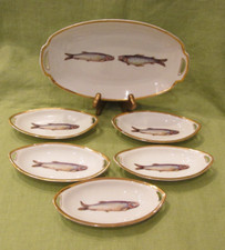 Conjunto de 6 peças de porcelana tcheca antiga Epiag ouro sardinha comprar usado  Enviando para Brazil