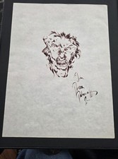 Papel 9x12 esboço de tinta marrom desenhado à mão original por Derek Palmiotto comprar usado Papel 9x12 esboço de tinta marrom desenhado à mão original por Derek Palmiotto comprar usado  Enviando para Brazil