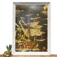 Vintage framed ship for sale  LONDON