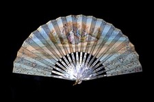 Usado, Ventilador de mão antigo de madrepérola início do século XIX restaurado guardas e folhas comprar usado  Enviando para Brazil