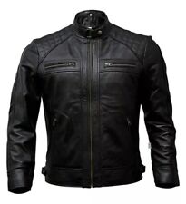 Jaqueta de Couro Masculina Premium Moto – Design Vintage Cafe Racer comprar usado  Enviando para Brazil