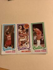 Gum Stain Robert Reid Wes Unseld Reggie Theus, 1980 81 Topps Card Cb5 comprar usado  Enviando para Brazil