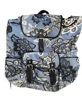 Mochila Aeropostale Grande Floral Azul Preto e Branco Bolsos Laterais Viagem Escola  comprar usado  Enviando para Brazil