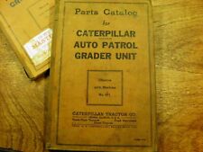CAT Caterpillar Auto Patrol GRADER UNIT livro de peças 9F1-UP comprar usado  Enviando para Brazil