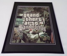 Grand Theft Auto San Andreas 2004 PS2 emoldurado 11x14 anúncio ORIGINAL, usado comprar usado  Enviando para Brazil