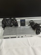 Pacote de console Sony PS2 PlayStation 2 SCPH-90001 prata fino, FUNCIONA TESTADO  comprar usado  Enviando para Brazil