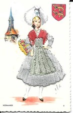 Carte brodee normandie d'occasion  Rosheim