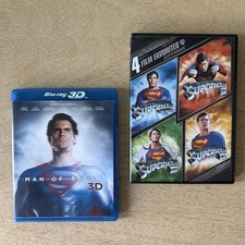 SUPERMAN 5 MOVIE BUNDLE DVD Blu-ray Superman 1-4 + Man of Steel SHIPS FREE! comprar usado  Enviando para Brazil