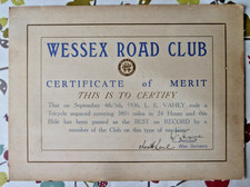 Vintage certificate wessex for sale  ULVERSTON