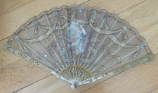 petit EVENTAIL peint décors Venus et Eros  18 OU 19EME tissus dentelles dorures comprar usado petit EVENTAIL peint décors Venus et Eros  18 OU 19EME tissus dentelles dorures comprar usado  Enviando para Brazil