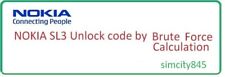 Nokia SL3 código de desbloqueio usando cálculo de força bruta local sl3 15nck comprar usado  Enviando para Brazil