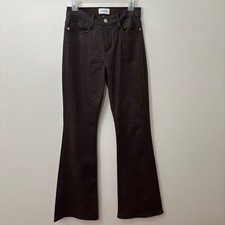 Jeans feminino FRAME Le High Flare revestido marrom espresso tamanho 29 designer jeans comprar usado  Enviando para Brazil