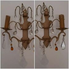 Coppia candelabri shabby usato  Latina