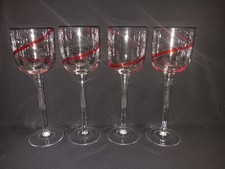 Pier 1 Importado Redemoinho Vermelho Haste Copos de Vinho Castiçal Retirado 11,25", usado comprar usado  Enviando para Brazil