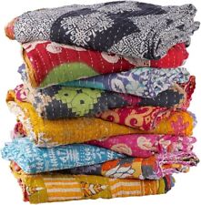 LOTE INDIANO VINTAGE ATACADO COLCHA KANTHA COBERTOR JOGAR HIPPIE BOÊMIO Colcha comprar usado  Enviando para Brazil