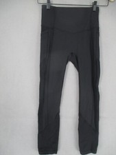 Leggings femininas Lululemon 4 bolsos pretos logotipo academia ioga corrida compressão comprar usado  Enviando para Brazil