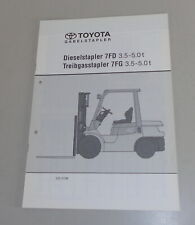Folheto Empilhadeira Toyota, Empilhadeira Diesel 7FD/LPG Empilhadeira 7FG 3.5 - 5.0t, usado comprar usado  Enviando para Brazil