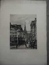 Eau forte gravure d'occasion  Fontainebleau