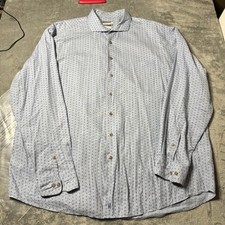Camisa masculina JOHNNIE-O grande branca estampa de palmeira manga curta surfista comprar usado  Enviando para Brazil