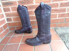 leather cowboy boots for sale  DAVENTRY