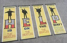 (Juego de 4) Letrero de póster vintage de 11x30 de The Beatles AYUDA anuncio de concierto segunda mano  Embacar hacia Mexico
