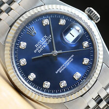 RELÓGIO MASCULINO ROLEX DATEJUST MOSTRADOR DE DIAMANTE AZUL OURO BRANCO 18K E AÇO INOXIDÁVEL comprar usado  Enviando para Brazil