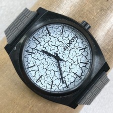 Relógio masculino Nixon Time Teller craquelado tom preto quartzo analógico 38mm 7 3/4" comprar usado  Enviando para Brazil
